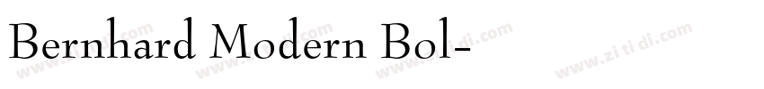 Bernhard Modern Bol字体转换